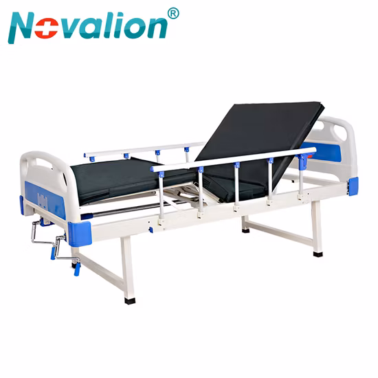 Cabeceira PP personalizada 2 manivela manual/cama de paciente de UTI médica de hospital elétrico