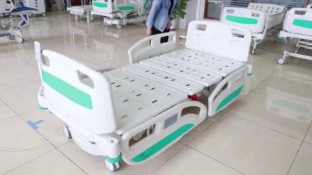 Cama de UTI elétrica com cinco funções Cama de hospital elétrica para cuidados intensivos